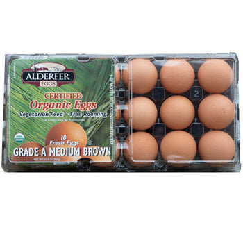 Aldefer Organic Brown Medium Eggs (18ct) - Papaya Express